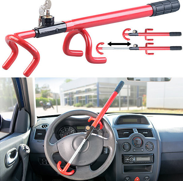 Canne antivol universelle Lescars en acier pour protection de voiture