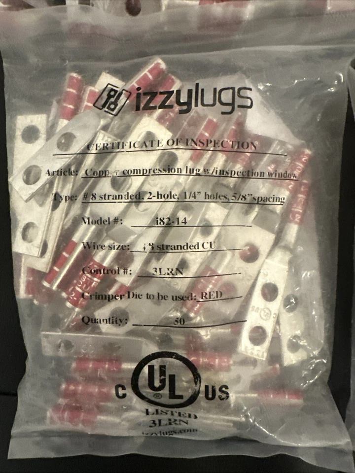 Big LOT Izzy lug i22-14r 2 STR 2 hole 1/4” hole space Copper 3LRN 228pcs - Image 2 of 3