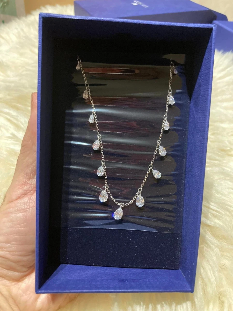 NEW SWAROVSKI Jewelry Pear Necklace White Rhodium Plating 5384371