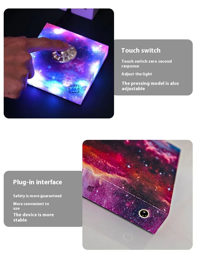 Magnetic Levitating UFO Lamps LED Lights 6 Colors Rotating Floating Decoration