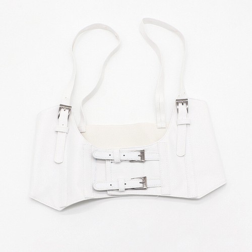 Women Faux Leather Corset Harness Cinch Belt Steampunk Sexy Underbust Waist Belt - Picture 9 of 23