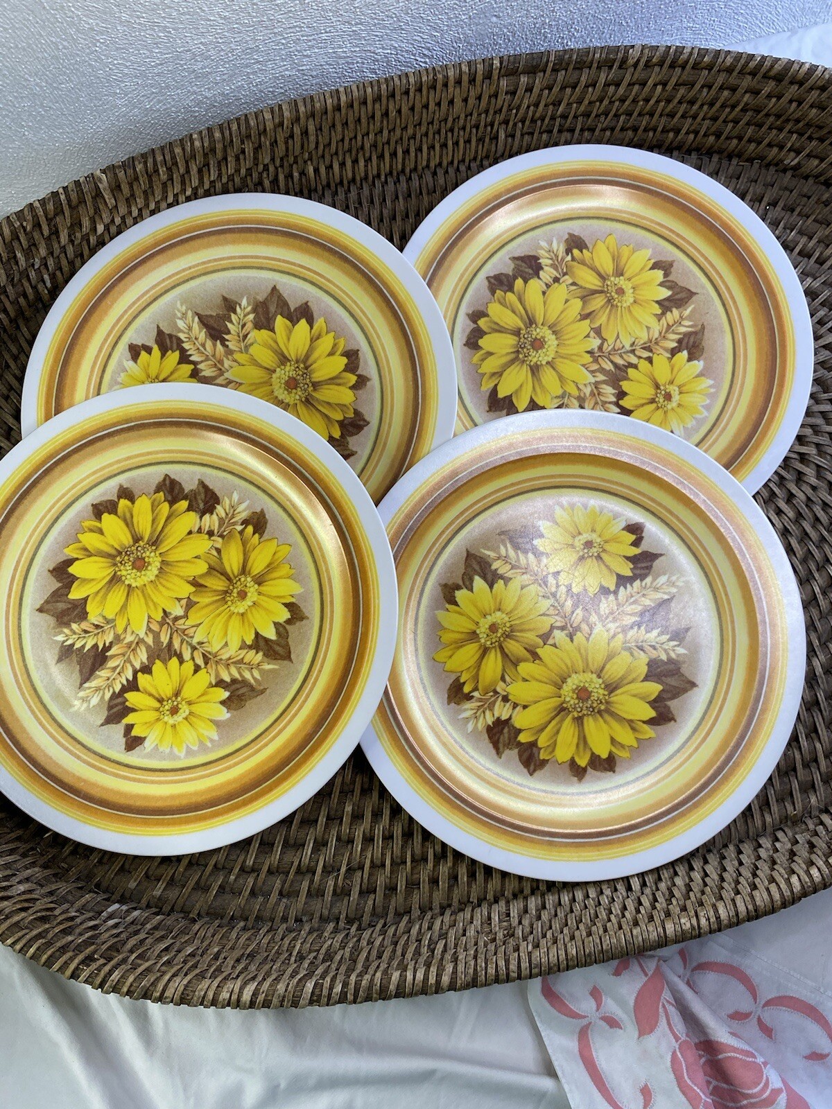 Plates Set Of 4 VTGCamping RV Picnic 10" National Home Products NHP Artisan Ware