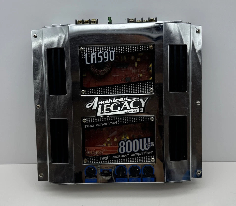Amplificador Alta Potencia 800W Dos Canales American Legacy Serie 2 Modelo LA590 Funciona Foto 2 de 4