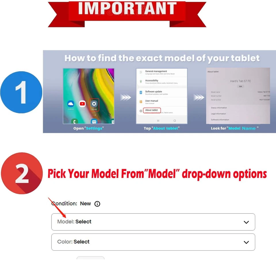 For Samsung Galaxy Tab S9 Ultra S9 FE A9+ Rotating Shockproof Carry Tablet Case - Image 2 of 4