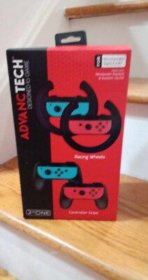 Advanctech 2 In One Racing Wheels And Controller Grips For Nintendo Switch