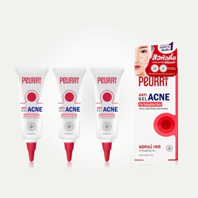 3X Peurri Anti Akne Gel klar entzündliche Akne Pickel Mitesser Narben 8g.