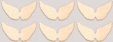 6/Pk 24 Gauge Brass Angel Wings 29 MM x 16 MM Metal Jewelry Making Pendant Charm