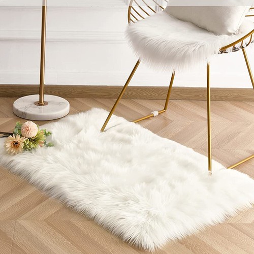 Latepis Faux Fur Sheepskin Area Rugs Soft Shaggy Carpet for Living Room Bedroom - Picture 15 of 219