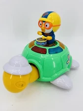 Pororo and Turtle Drum Toy Music Sounds Lights Motorized Tested Korea Penguin 