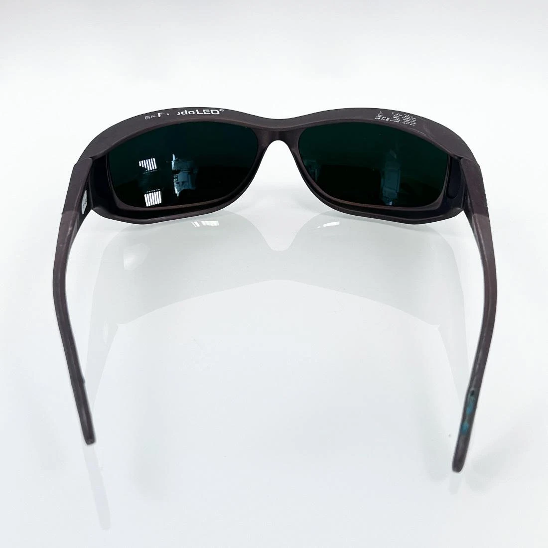 Cocoons Glasses Protective Eyewear Rhodo LED Brown Frame Green