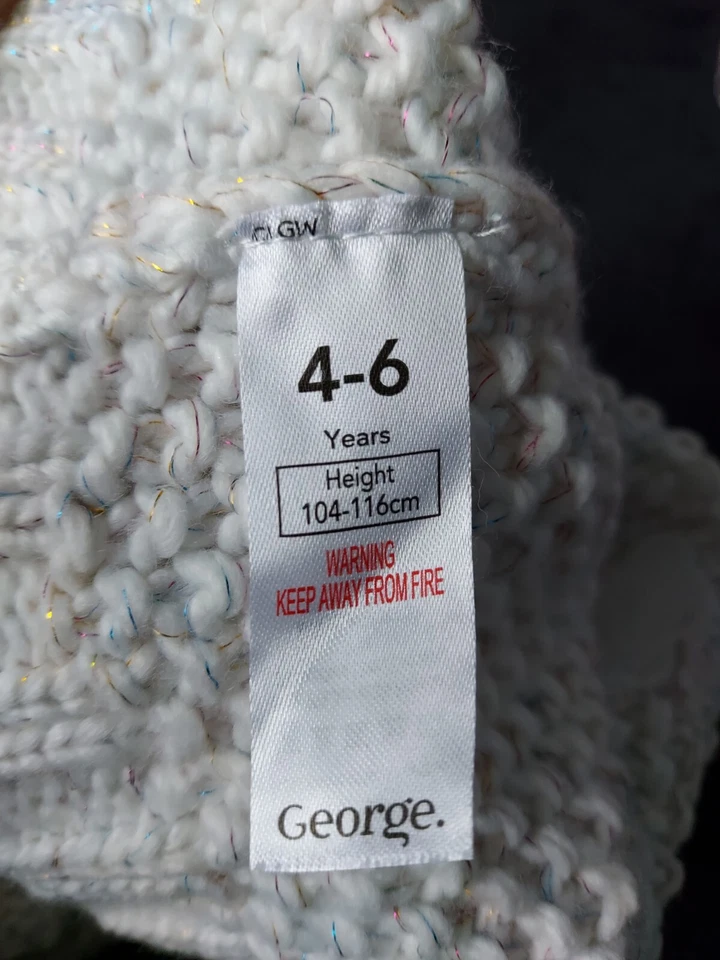 George Children's Knitted Rainbow Kids Hat Beanie 4-6 Years - Image 2 of 2