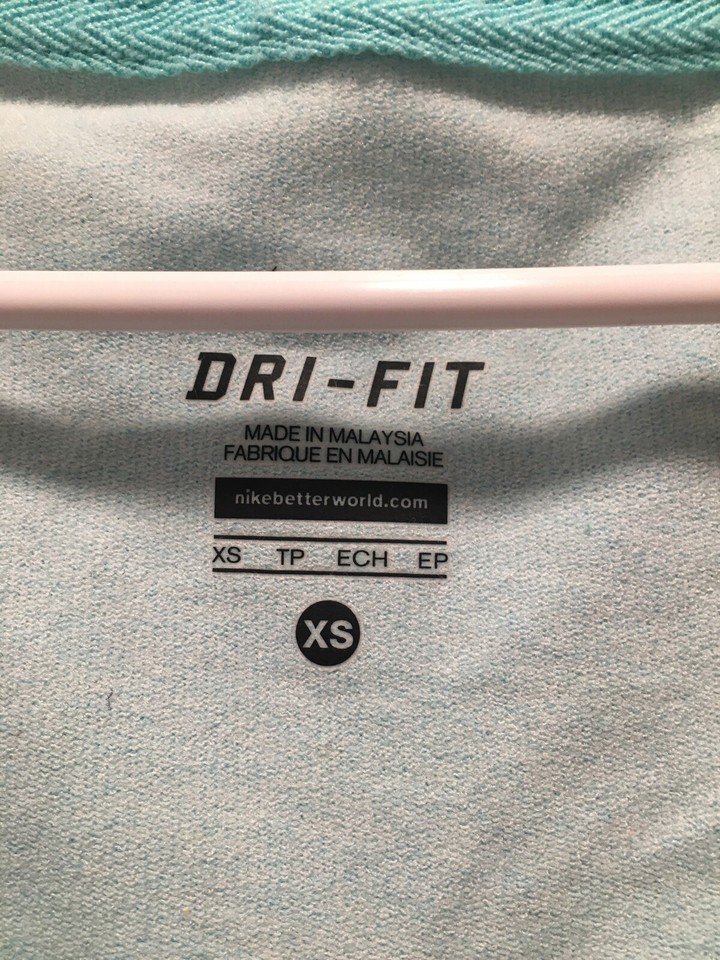 Nike Dri Fit Womens Xs Shirt Heather Mint Green GUC Short Sleeve eBay