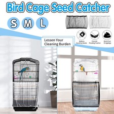 Pet Bird Cage Seed Catcher Guard Skirt Mesh Nylon Cover S/M/L Secure Skirt Mesh