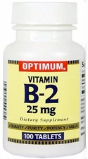 Optimum Vitamin B2  25mg Tablets 100ct  PHARMACY FRESH ^^