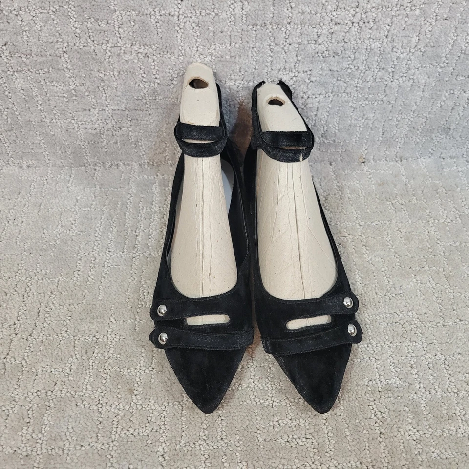 Marc Fisher Velvet Womens Size US 7.5 M Black  Ballet Flats Slip On Shoes - Image 3 of 4