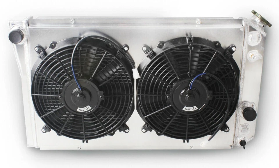 Fit 1982-2002 1999 CHEVROLET S10 V8 Conversion C4 3 ROW Radiator Shroud 2*Fan AT - Image 4 of 4