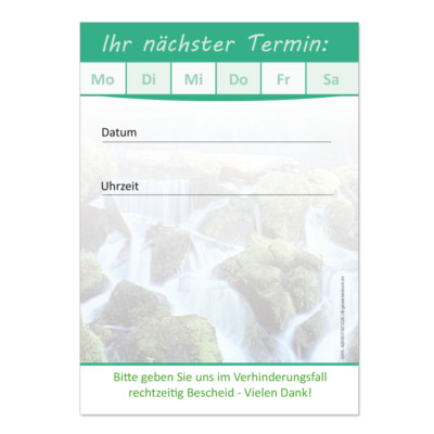 Terminblöcke-506 (32 Stück) 50 Blatt pro Block Wasserfall Neutral DIN A7 
