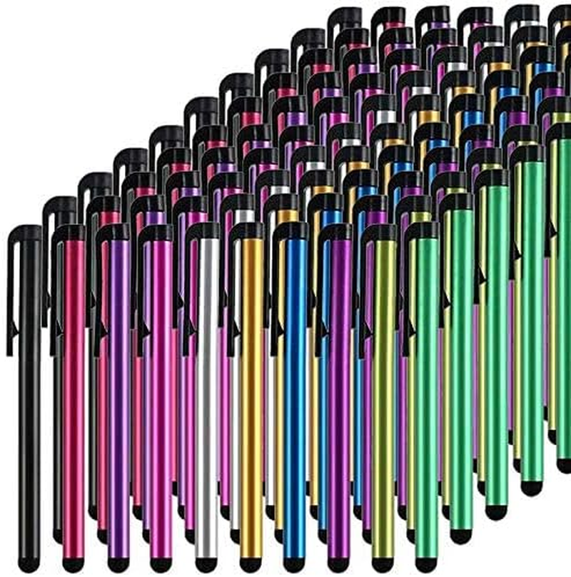 100-Piece Colorful Metal Stylus Pens for Touch Screens - Universal Precision Stylists