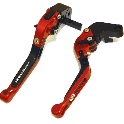 CNC Suzuki GSX-S1000 / F 2015-2020 Adjustable Clutch Brake Lever Set - Red/Black - Picture 4 of 10