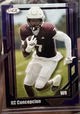 2025 SAGE Rookie #35 KC Concepcion Texas A&M Aggies Football Card. rookie card picture