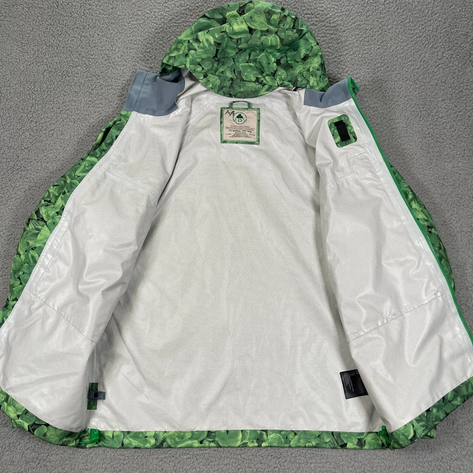 Burton Idiom Jacket Mens M Green Hiroshi Fujiwara Lily Print 2009 Snowboard Ski - Image 4 of 4
