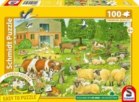 100 Teile Schmidt Spiele Kinder Puzzle Tierkinder Auf Dem Bauernhof 56528
