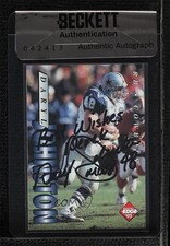 BAS 1995 Collector's Edge Daryl Johnston #53 Seal of Authenticity Auto 3c7