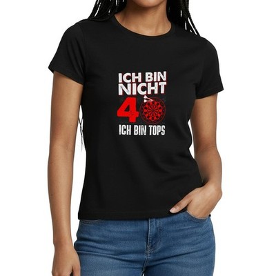 40. Geburtstag | Dart | Ich Bin Tops Frauen T-Shirt