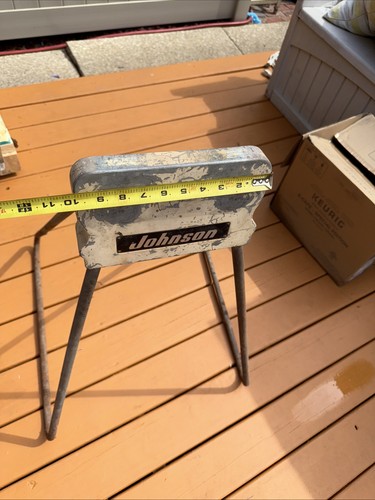 Vintage johnson Metal Outboard Boat Motor Display Sign Stand Original - Bild 11 von 16