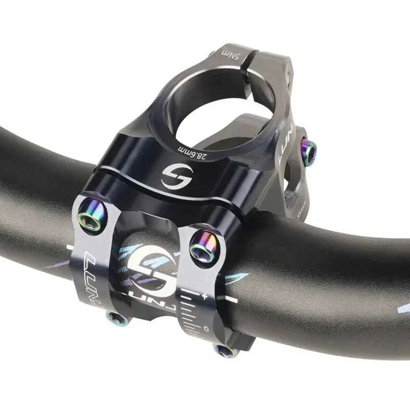 Vástago de manillar corto de aleación de aluminio para bicicleta 31,8 mm MTB varilla de manillar para bicicleta de carretera Foto 2 de 4