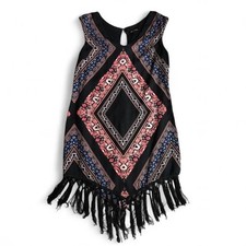 Boho Tribal Festival Tassel Fringe Slip Dress As U Wish Medium