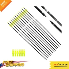 Precision 30-Inch Carbon Arrows - Great for Target Practice & Hunting, 12-Pack