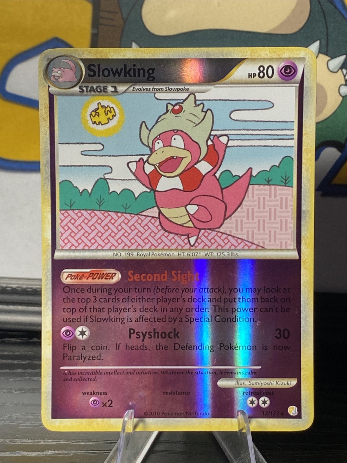 Pokémon TCG Slowking 12/123 Heartgold & Soulsilver (2010) Reverse Holo Rare LP+