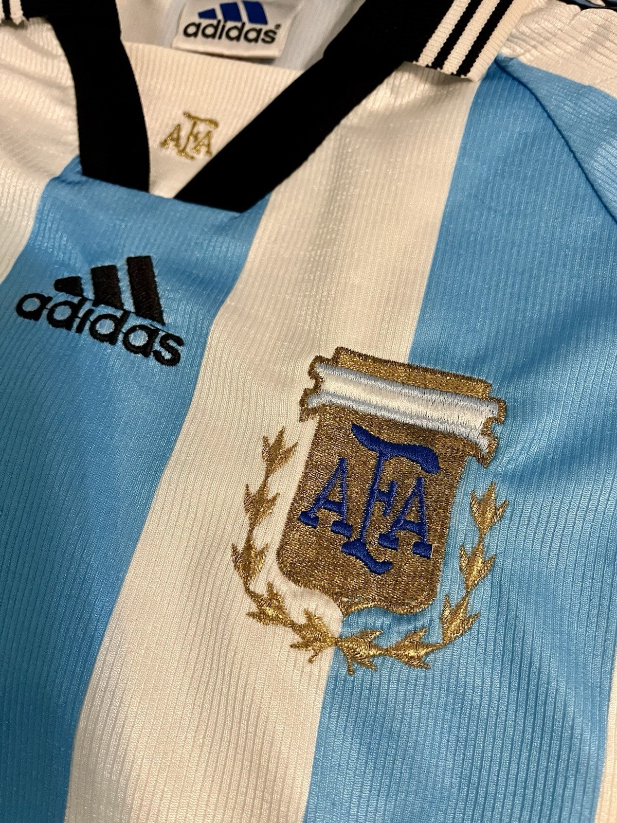 Vintage Adidas Argentina 1997/98 AFA Home Jersey FIFA Men Sz S Preowned