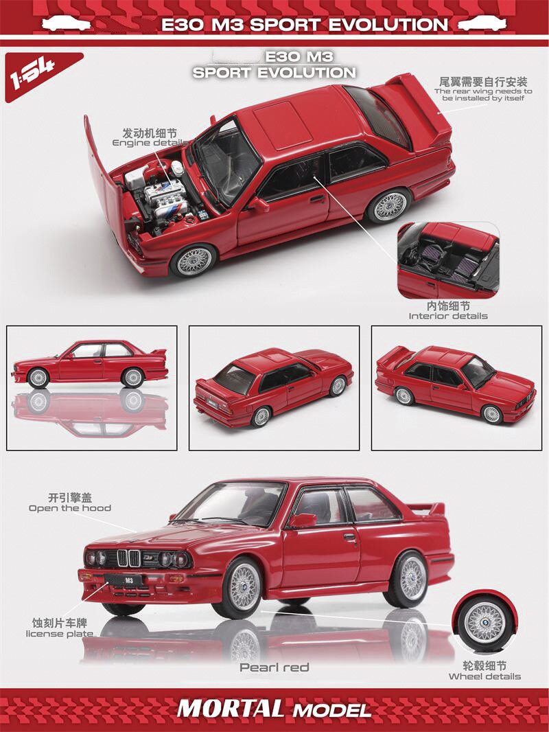 Mortal 1:64 E30 M3 SPORT EVOLUTION Diecast Model Car | eBay