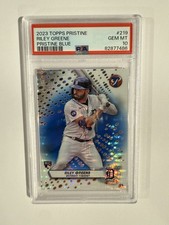 2023 Topps Pristine RILEY GREENE RC Blue Refractor /75 PSA 10