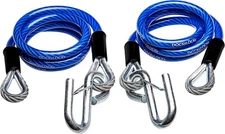 DocksLocks Trailer Safety Towing Cables, Self 7000 lbs Break Force, Blue 