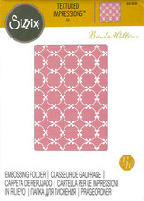 Rare Sizzix Brenda Walton, Lattice, Textured Impressions 661450