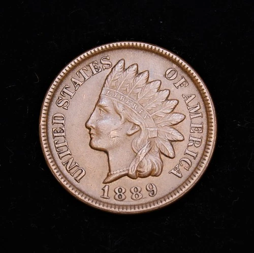 1889 Indian Head Cent  AU+
