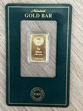 Royal Mint 5G Fine Pure Gold Bullion Bar .999 Genuine, Certified, Sealed 3943.92 per troy oz