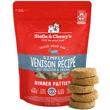 Stella  Chewy's Freeze-Dried Raw Simply Venison Dinner Patties Dog Food, 25-oz