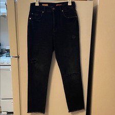 Pilcro 28 The Vintage Straight Leg Fray Cotton Jeans Grunge Everyday Casual
