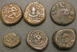 INDIA Mixed lot of 5 copper coins 1288 ¤
