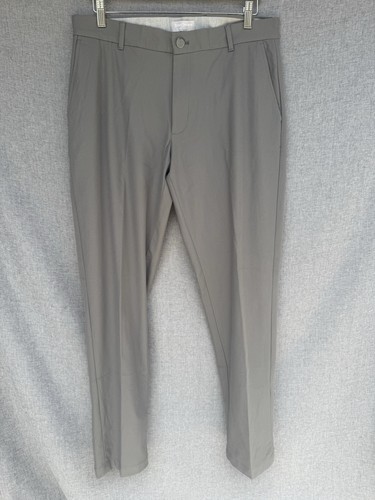 Hickey Freeman, Hickey Freeman Pants Mens 34x32 Gray Chino Straight Leg Trousers Preppy