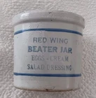 Antique Red Wing Stoneware Blue Band Beater Jar Crock-Eggs Cream Salad Dressing