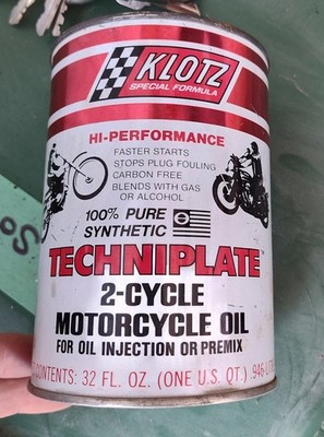 1974 Clots Chemical Techiplate Plate Two-cycle Motor Oil 32 Oz