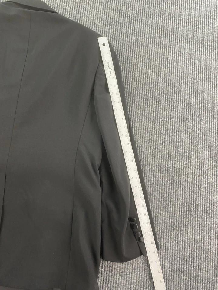 Chaqueta Esmoquin Vintage Chaps Ralph Lauren 42 R Lana Negra Boda Diseñador Formal Foto 3 de 4