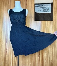 Vintage Prada Black Silk Chiffon Dress Adjustable Size 44 IT. 4-6-8 US