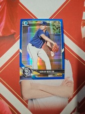 2018 Bowman Chrome Baseball Base Blue Refractor Adrian Morejon /150