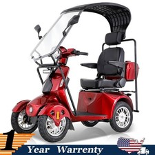 800W Heavy Duty 4 Wheels Mobility Scooters for Seniors  Adults 500lbs Capacity